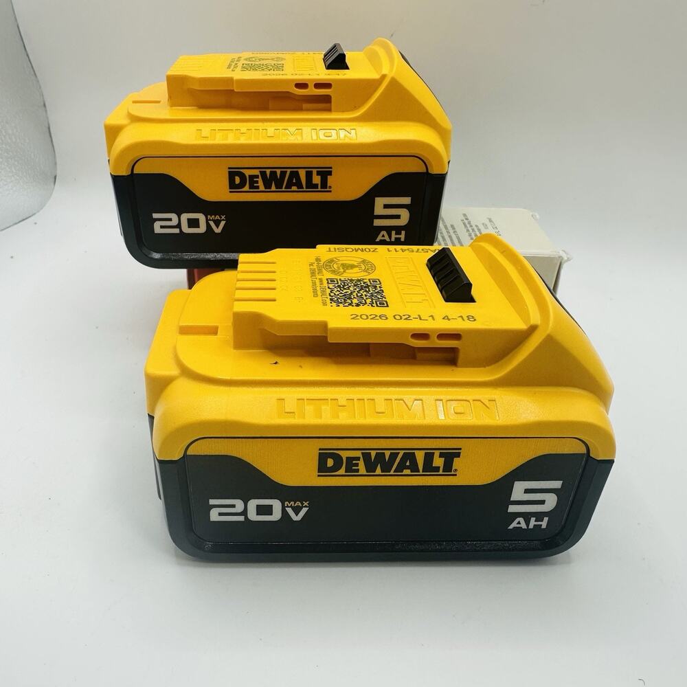 DEWALT DCB205-2 20V MAX Premium Lithium-Ion 5.0Ah Battery 2-Pack | Date 2026 - Picture 2 of 5